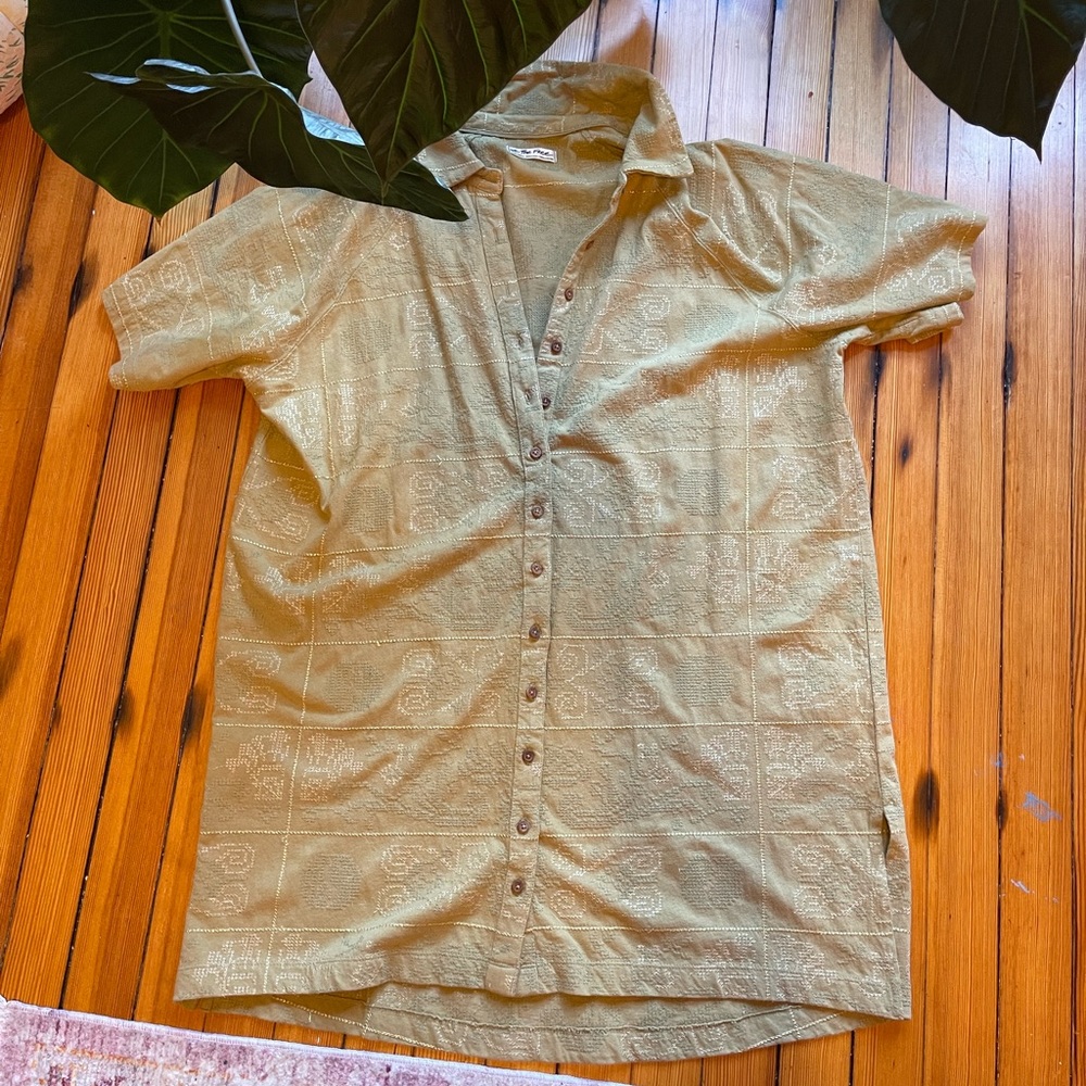 Free People long Button Down